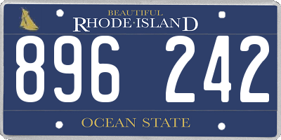 RI license plate 896242