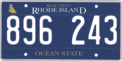 RI license plate 896243