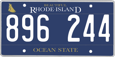 RI license plate 896244
