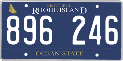 RI license plate 896246