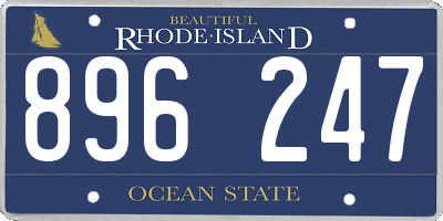 RI license plate 896247