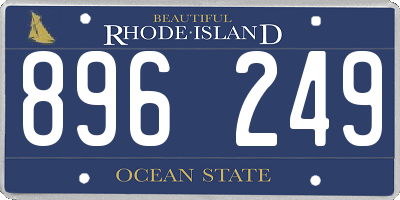 RI license plate 896249