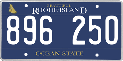 RI license plate 896250