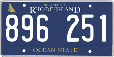 RI license plate 896251