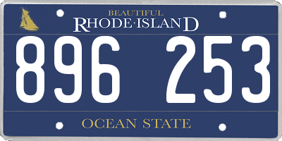 RI license plate 896253