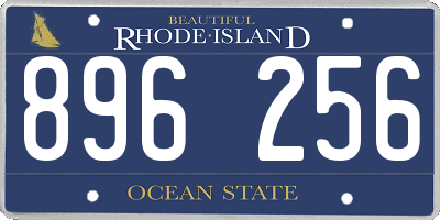 RI license plate 896256