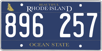 RI license plate 896257