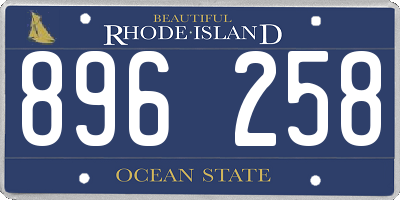 RI license plate 896258