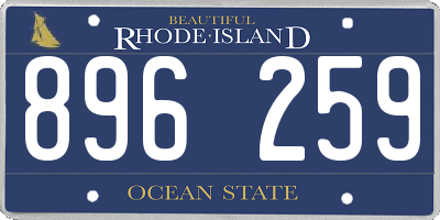 RI license plate 896259