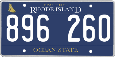 RI license plate 896260