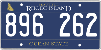 RI license plate 896262