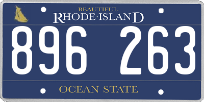 RI license plate 896263