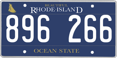 RI license plate 896266