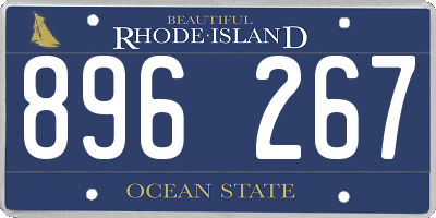 RI license plate 896267