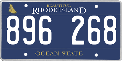 RI license plate 896268