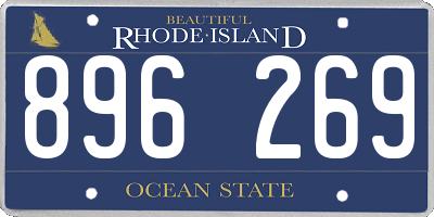RI license plate 896269