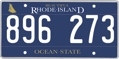 RI license plate 896273