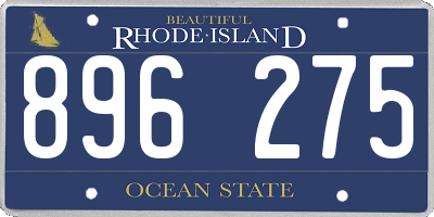 RI license plate 896275
