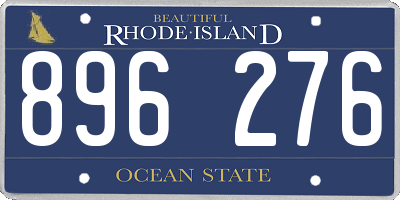 RI license plate 896276