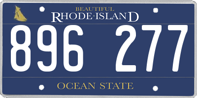 RI license plate 896277