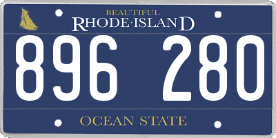 RI license plate 896280