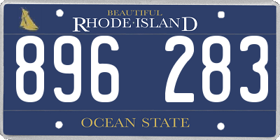 RI license plate 896283