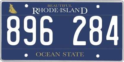 RI license plate 896284