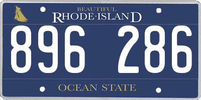 RI license plate 896286