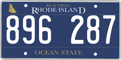 RI license plate 896287