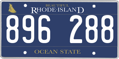RI license plate 896288