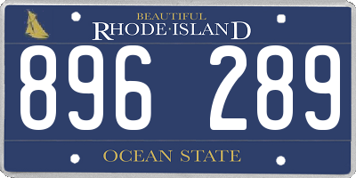 RI license plate 896289