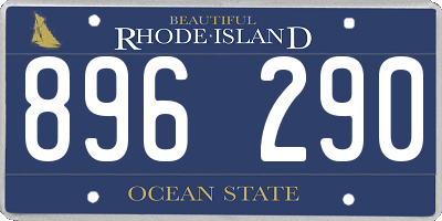 RI license plate 896290