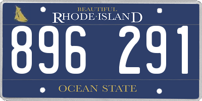 RI license plate 896291