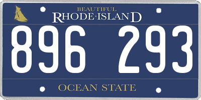 RI license plate 896293