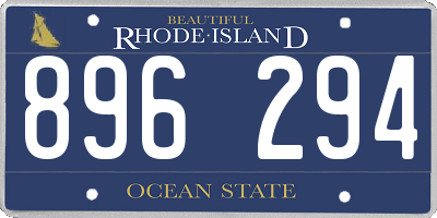 RI license plate 896294