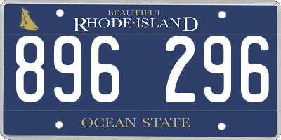 RI license plate 896296
