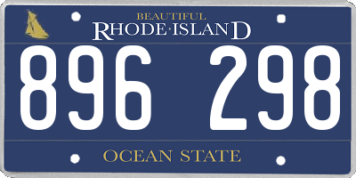 RI license plate 896298