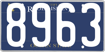 RI license plate 8963