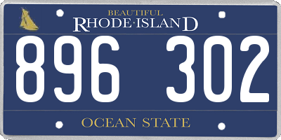 RI license plate 896302