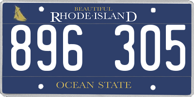 RI license plate 896305