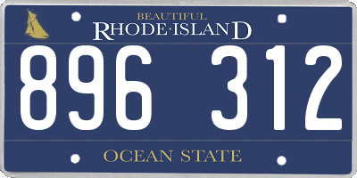 RI license plate 896312