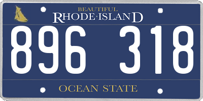 RI license plate 896318