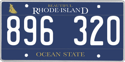 RI license plate 896320