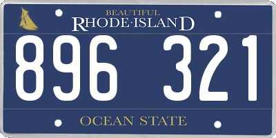 RI license plate 896321