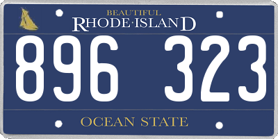 RI license plate 896323
