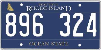 RI license plate 896324