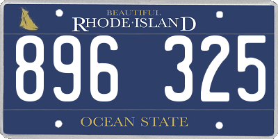 RI license plate 896325