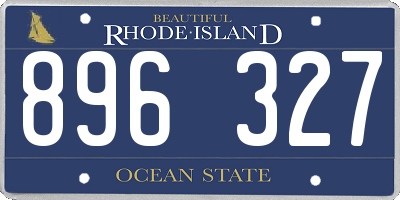 RI license plate 896327