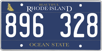 RI license plate 896328