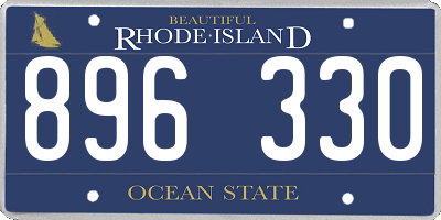 RI license plate 896330